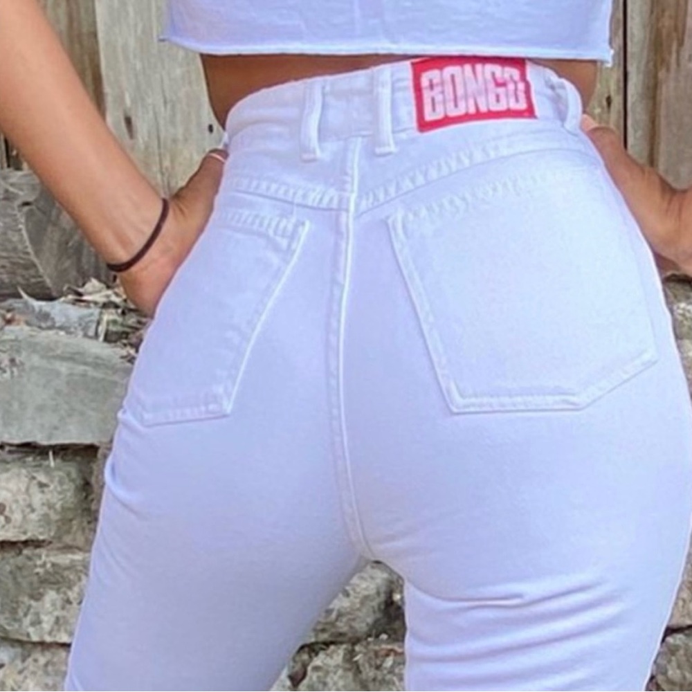 Vintage Bongo 90’s white high waisted jeans
